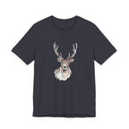 Forest Whimsy Elk Tee, Nature Lover Unisex Shirt, Wildlife Graphic Tee, Perfect Gift for Adventurers, Eco-Friendly Cotton Tee