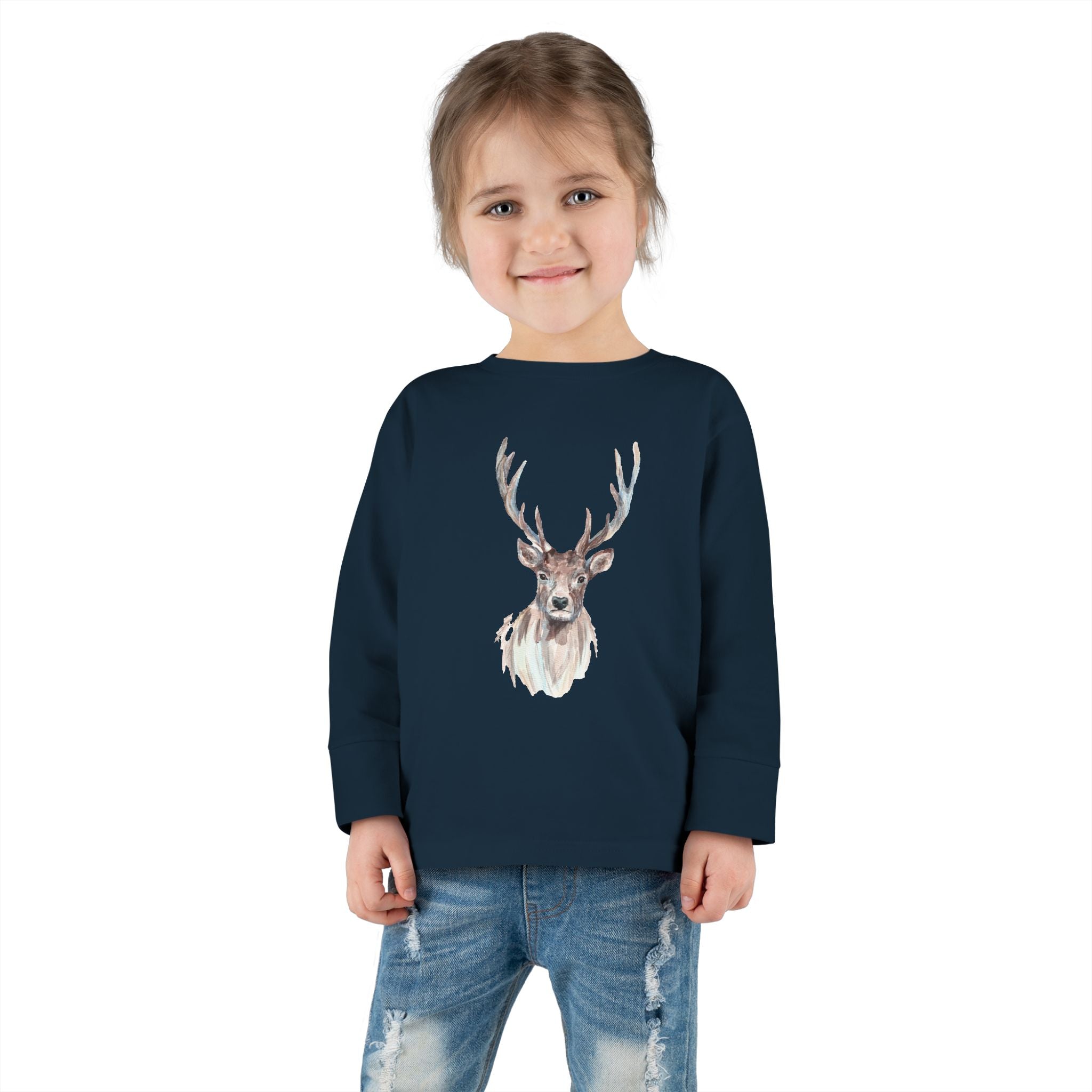 Whimsical Forest Friends Toddler Long Sleeve Tee, Cute Kids Shirt, Toddler Graphic Tee, Gift for Little Ones, Animal Lover Shirt