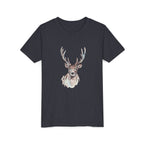Watercolor Elk Youth Tee, Cute Wildlife Shirt, Nature Lover Gift, Eco-Friendly Tee, Animal Art T-Shirt, Kid's Outdoor Apparel