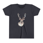 Watercolor Elk Youth Tee, Cute Wildlife Shirt, Nature Lover Gift, Eco-Friendly Tee, Animal Art T-Shirt, Kid's Outdoor Apparel