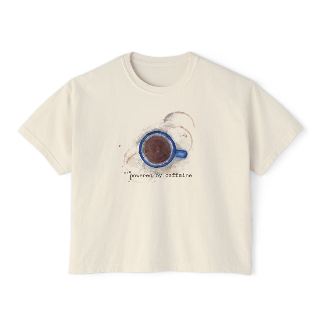 Powered by Caffeine -  Women' Boxy T-Shirt