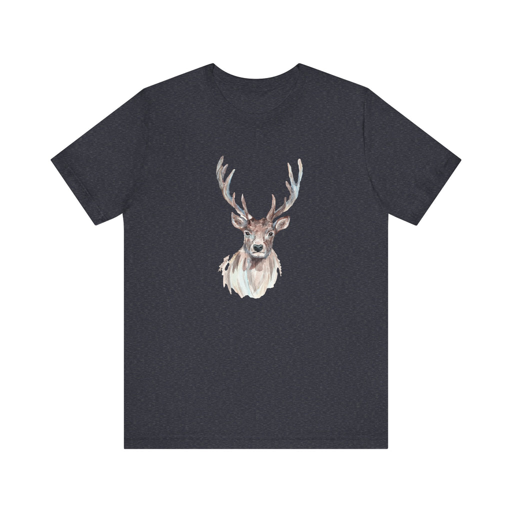 Forest Whimsy Elk Tee, Nature Lover Unisex Shirt, Wildlife Graphic Tee, Perfect Gift for Adventurers, Eco-Friendly Cotton Tee
