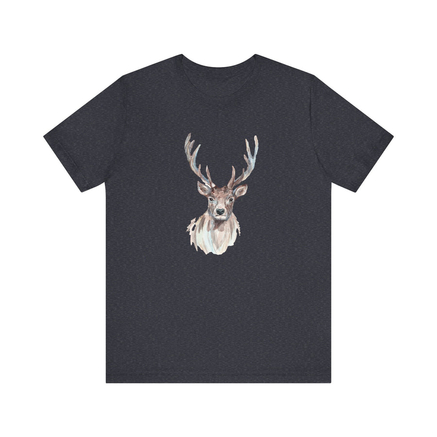 Forest Whimsy Elk Tee, Nature Lover Unisex Shirt, Wildlife Graphic Tee, Perfect Gift for Adventurers, Eco-Friendly Cotton Tee