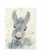 Original Watercolor Donkey Painting