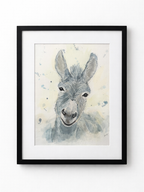 Original Watercolor Donkey Painting