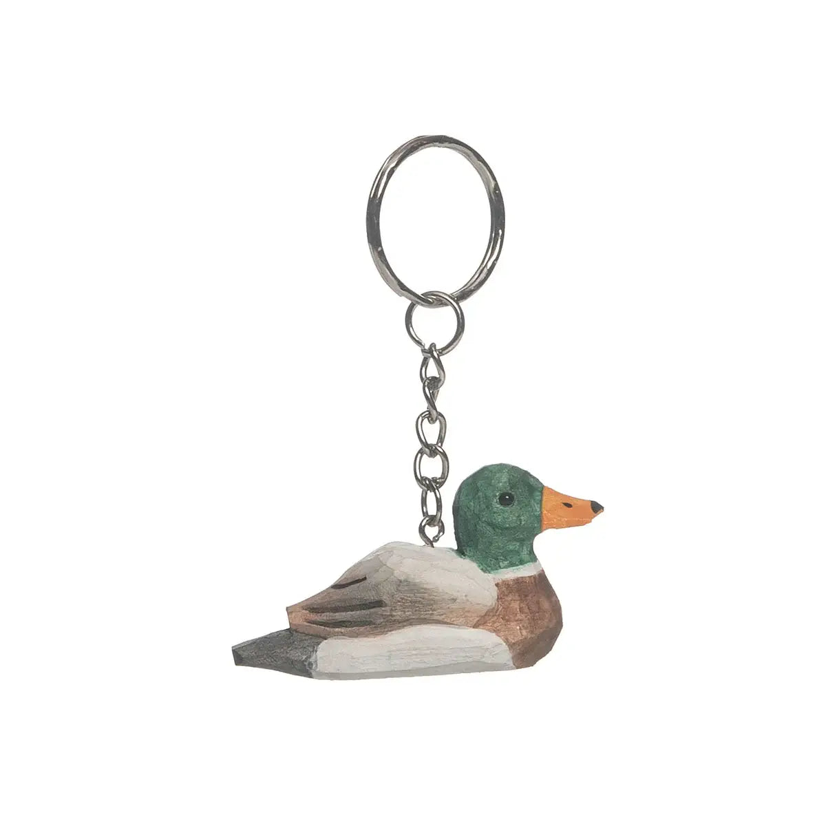 Mallard Duck Wooden Keychain