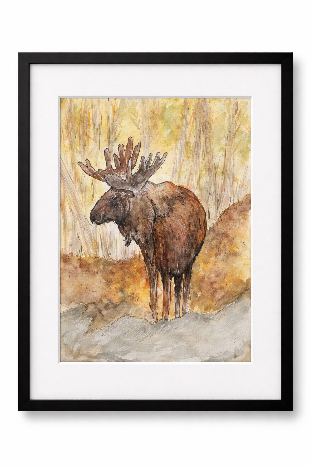 Quiet Strength — Original Watercolor Moose
